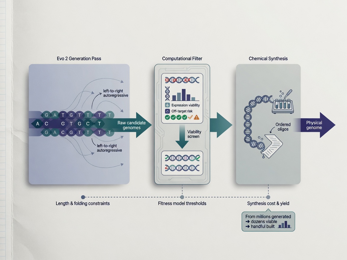 inside paper visual for Designing Viable Viral Genomes with Evo 2: Beyond Sequence Prediction