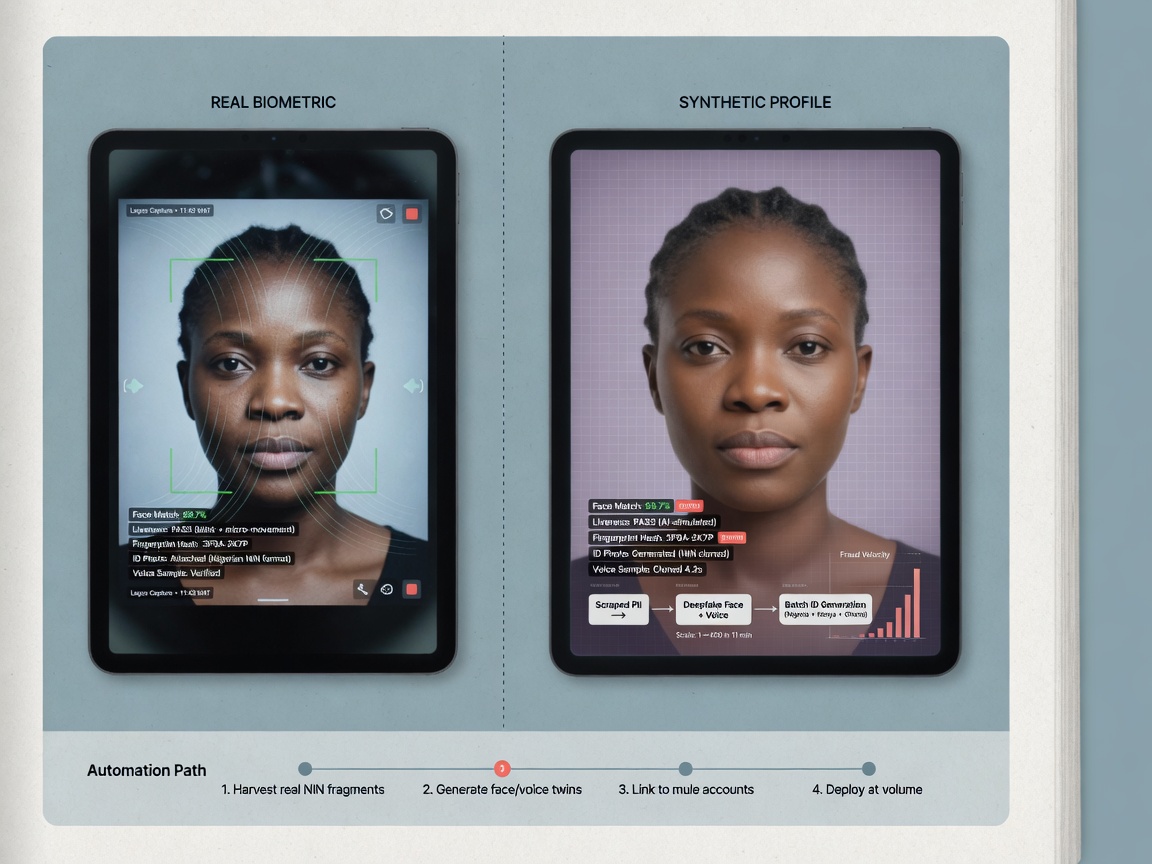 inside paper visual for The Automation of Fraud: Scaling Synthetic Identities in Africa