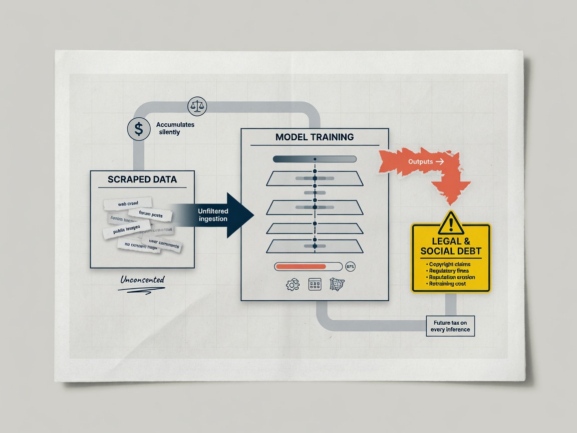 inside paper visual for The Technical Debt of Unconsented Training Data