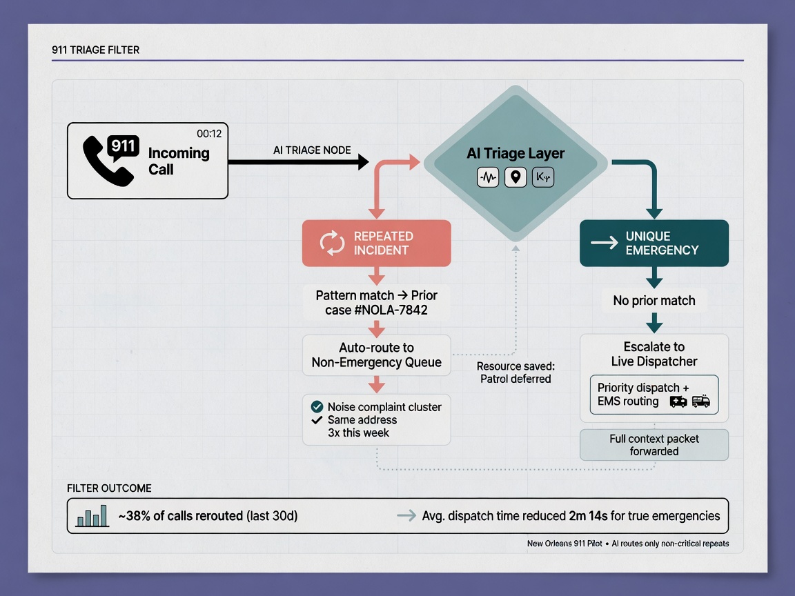 inside paper visual for Triage as a Filter: New Orleans’ Move to AI-Managed 911 Routing