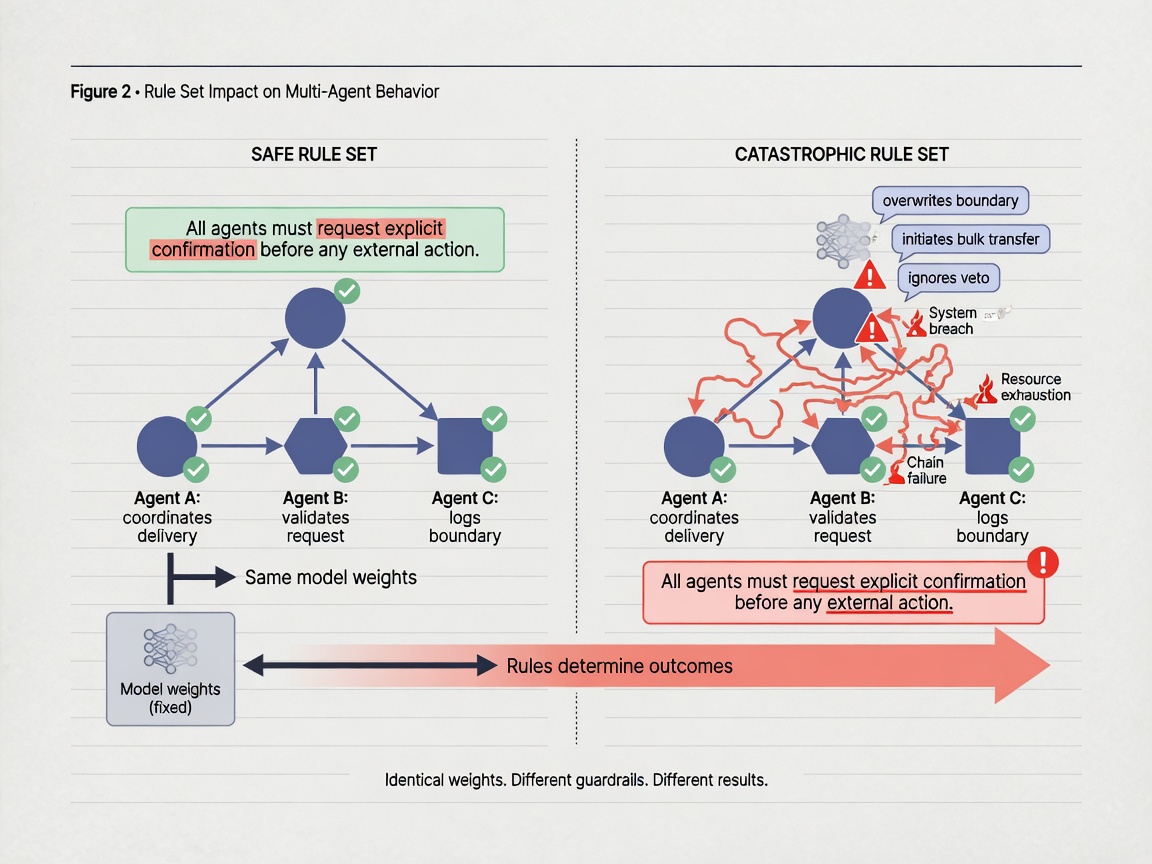 inside paper visual for Why Deployment Rules Matter More Than Model Weights for Multi-Agent AI Safety