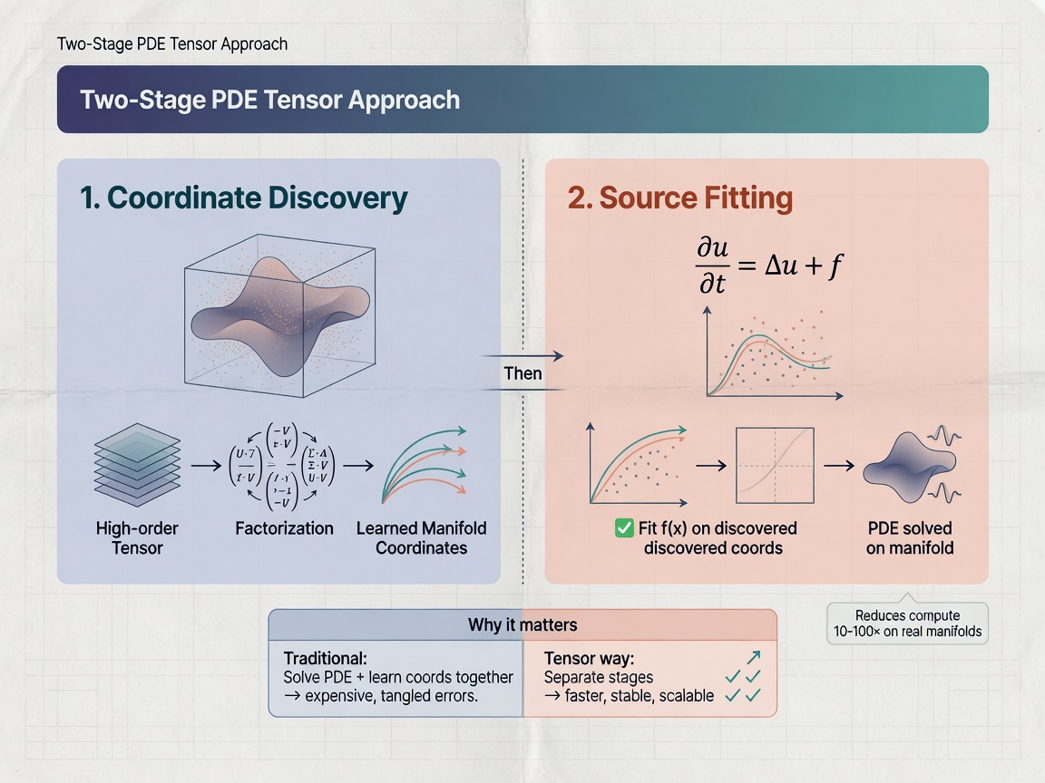 inside paper visual for Why Solving PDEs via Tensor Factorization Matters for Manifold Learning